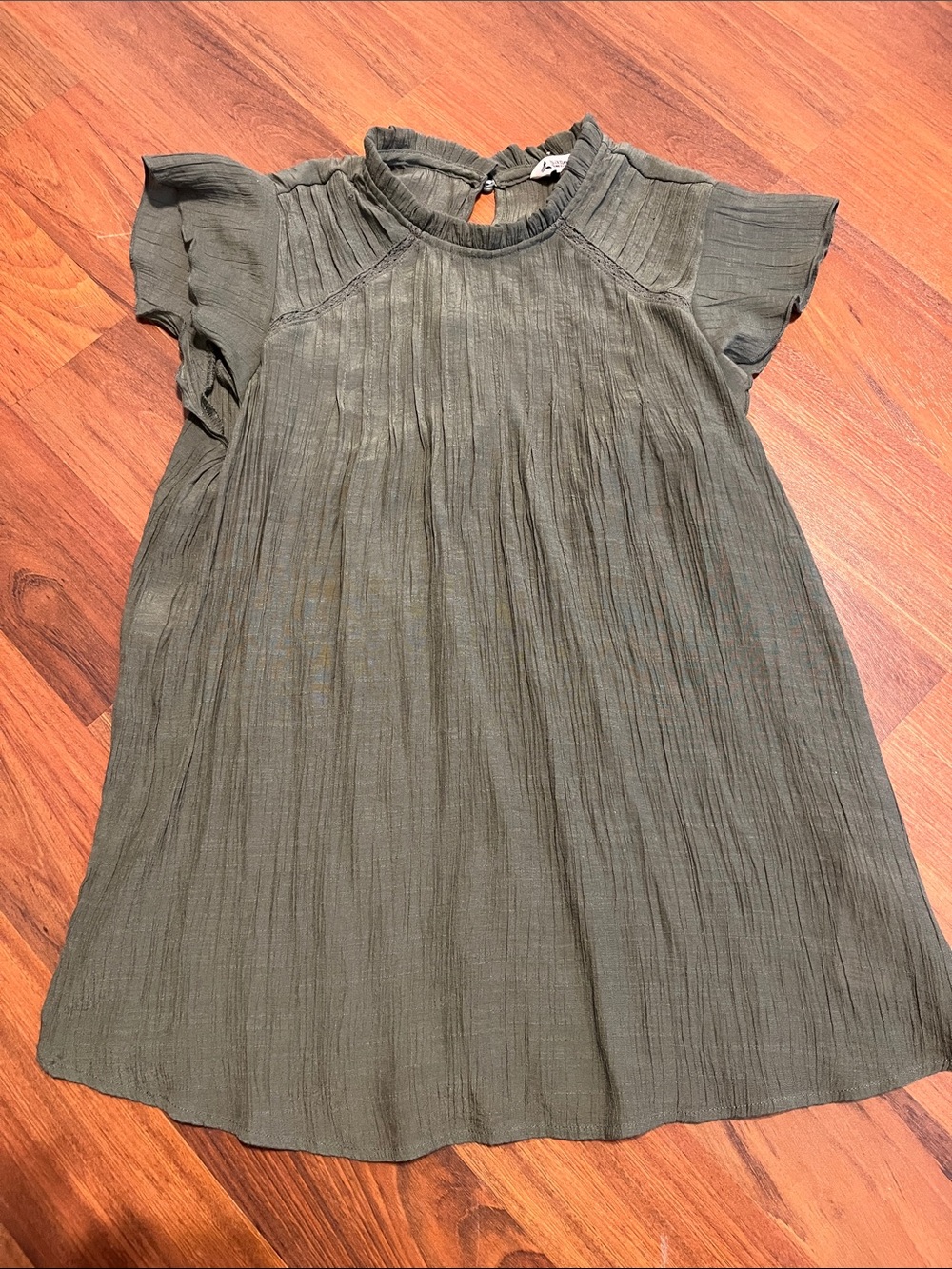Nanette Laporte Olive Flutter Sleeved Blouse Medium